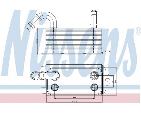 Oil Cooler, automatic transmission 90661 Nissens