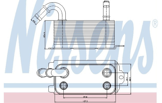 Oil Cooler, automatic transmission 90661 Nissens