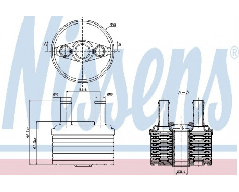 Oil Cooler, automatic transmission 90664 Nissens