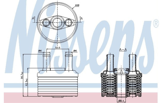 Oil Cooler, automatic transmission 90664 Nissens