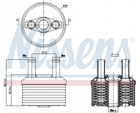 Oil Cooler, automatic transmission 90664 Nissens, Image 2