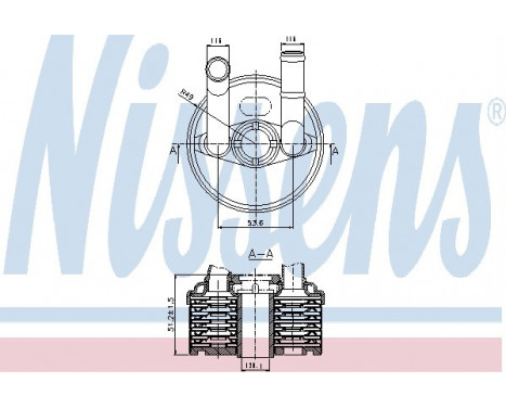 Oil Cooler, automatic transmission 90666 Nissens