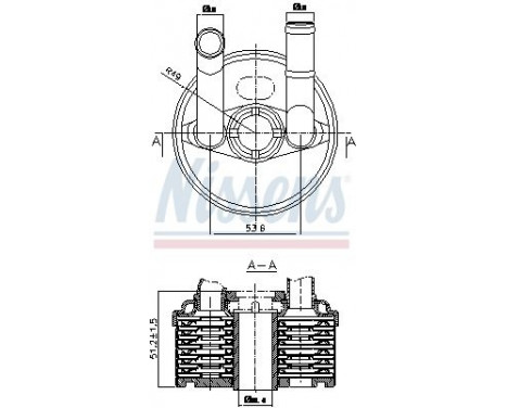 Oil Cooler, automatic transmission 90666 Nissens, Image 2