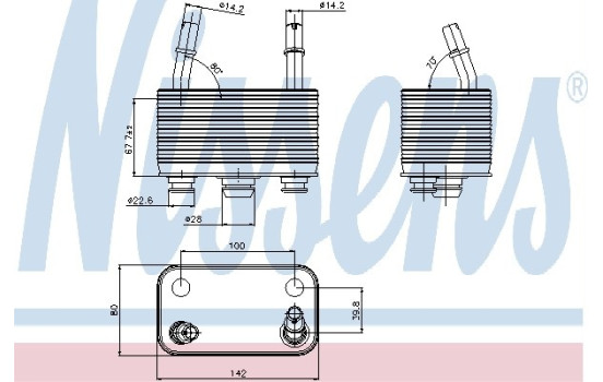 Oil Cooler, automatic transmission 90678 Nissens