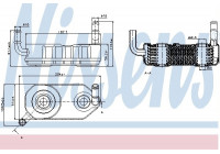 Oil Cooler, automatic transmission 90708 Nissens