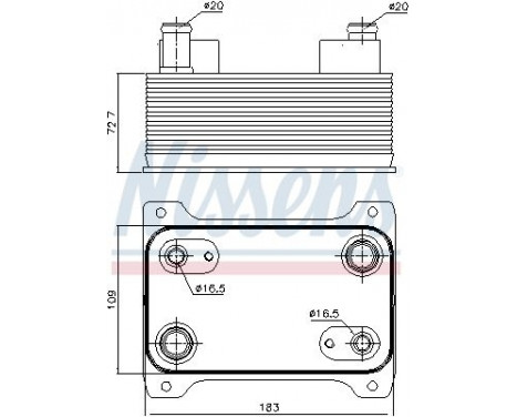 Oil Cooler, automatic transmission 90747 Nissens