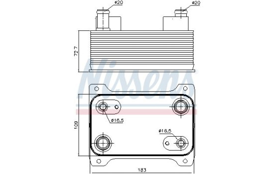 Oil Cooler, automatic transmission 90747 Nissens