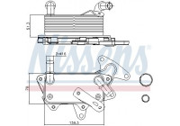 Oil Cooler, automatic transmission 90748 Nissens