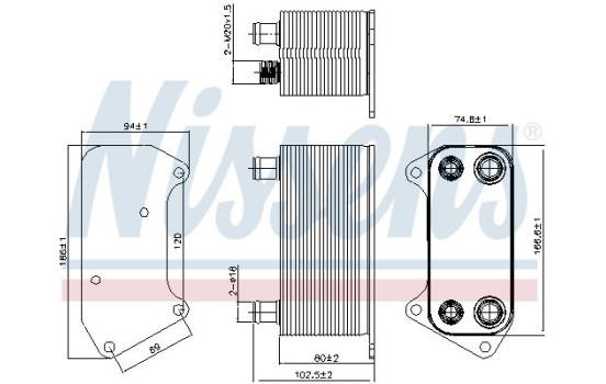 Oil Cooler, automatic transmission 90792 Nissens