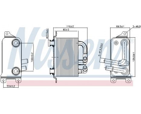 Oil Cooler, automatic transmission 90833 Nissens