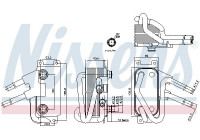 Oil Cooler, automatic transmission 90834 Nissens