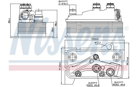 Oil Cooler, automatic transmission 90859 Nissens, Image 5