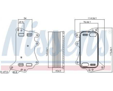 Oil Cooler, automatic transmission 90903 Nissens