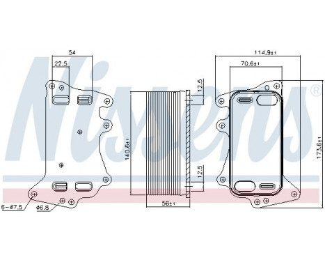 Oil Cooler, automatic transmission 90908 Nissens
