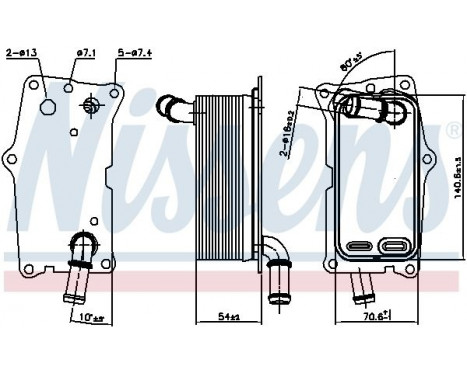 Oil Cooler, automatic transmission 91104 Nissens