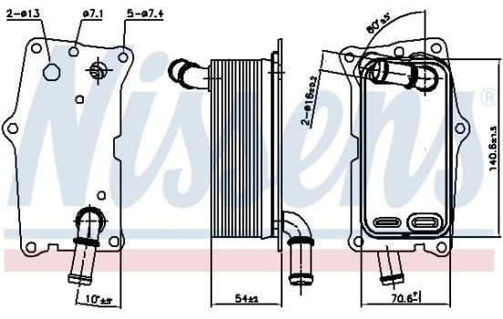 Oil Cooler, automatic transmission 91104 Nissens