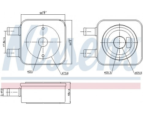 Oil Cooler, automatic transmission 91107 Nissens, Image 5