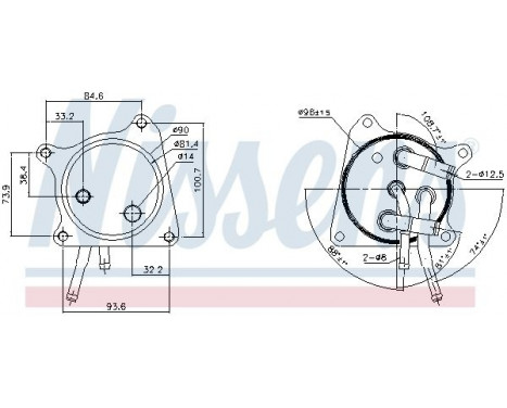 Oil Cooler, automatic transmission 91119 Nissens