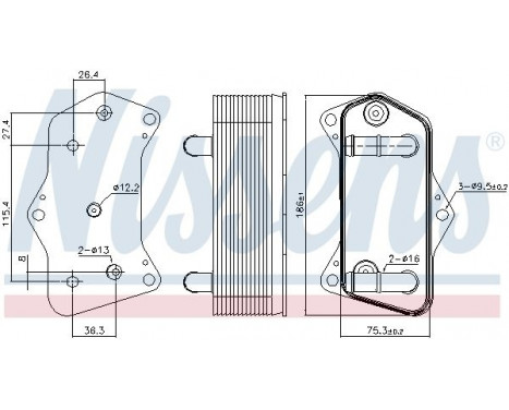 Oil Cooler, automatic transmission 91160 Nissens