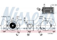 Oil Cooler, automatic transmission 91180 Nissens