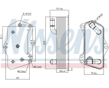 Oil Cooler, automatic transmission 91281 Nissens, Image 6