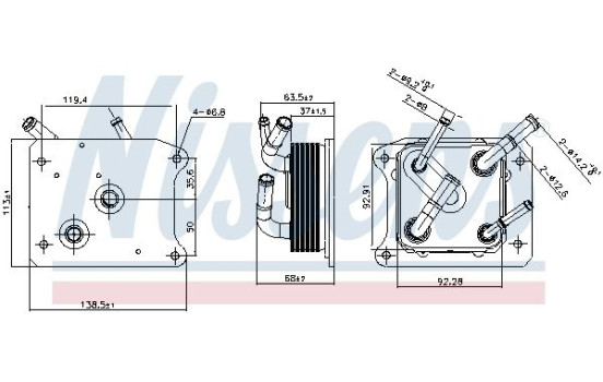 Oil Cooler, automatic transmission 91292 Nissens, Image 5