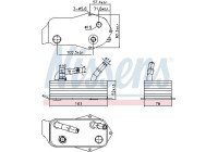 Oil cooler, automatic transmission 91353 Nissens