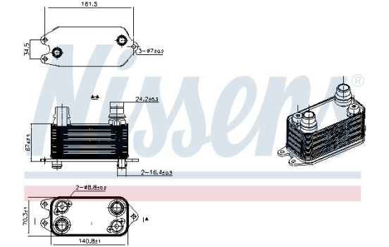 Oil cooler, automatic transmission 91383 Nissens, Image 6