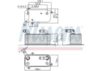 Oil cooler, automatic transmission 91389 Nissens