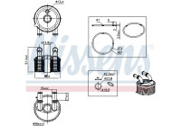 Oil cooler, automatic transmission 91507 Nissens