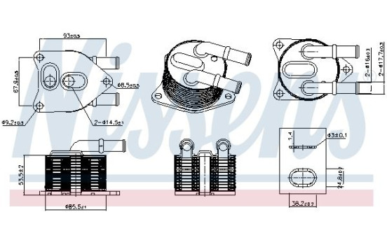 Oil cooler, automatic transmission 91508 Nissens, Image 6