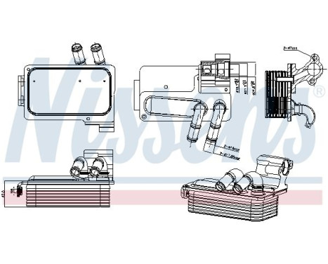 Oil cooler, automatic transmission 91511 Nissens, Image 5