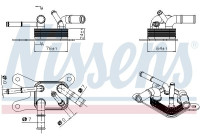 Oil cooler, automatic transmission 91529 Nissens