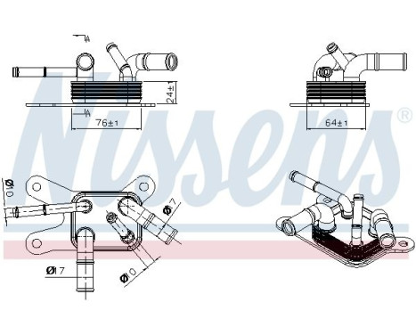 Oil cooler, automatic transmission 91529 Nissens