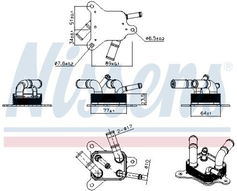 Oil cooler, automatic transmission 91567 Nissens, Image 5