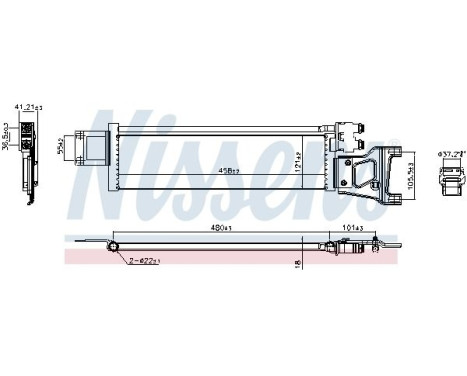 Oil cooler, automatic transmission 91568 Nissens, Image 6