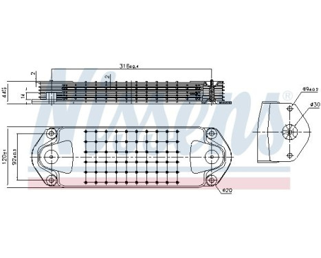 Oil cooler, automatic transmission 91572 Nissens, Image 5