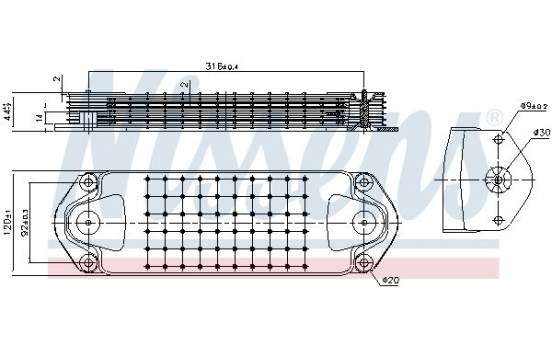 Oil cooler, automatic transmission 91572 Nissens, Image 5