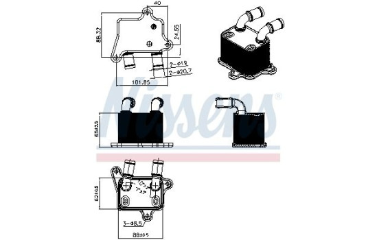 Oil cooler, automatic transmission 91588 Nissens, Image 6