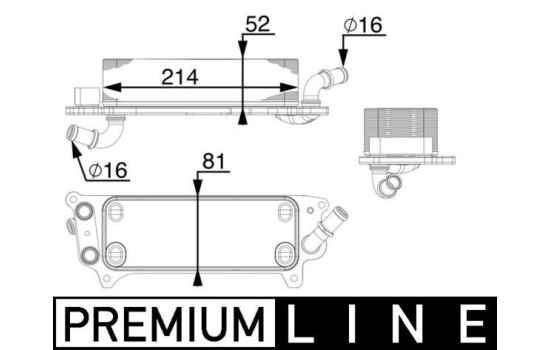 Oil Cooler, automatic transmission BEHR *** PREMIUM LINE ***