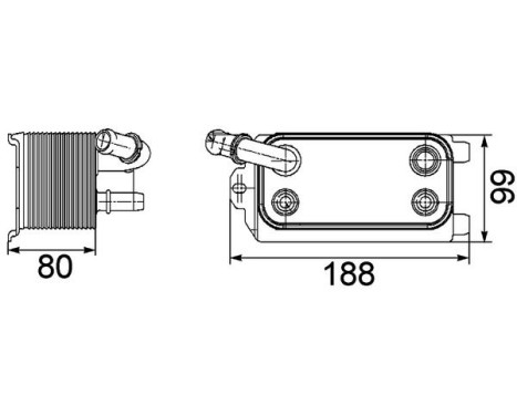 Oil Cooler, automatic transmission BEHR *** PREMIUM LINE ***, Image 2