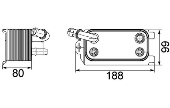 Oil Cooler, automatic transmission BEHR *** PREMIUM LINE ***, Image 2