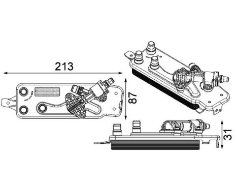 Oil Cooler, automatic transmission BEHR *** PREMIUM LINE ***, Image 2