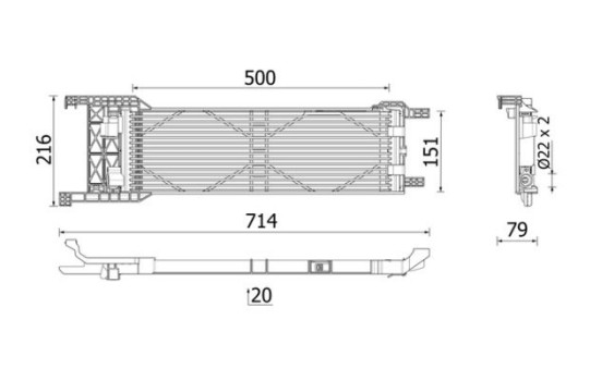 Oil cooler, automatic transmission
