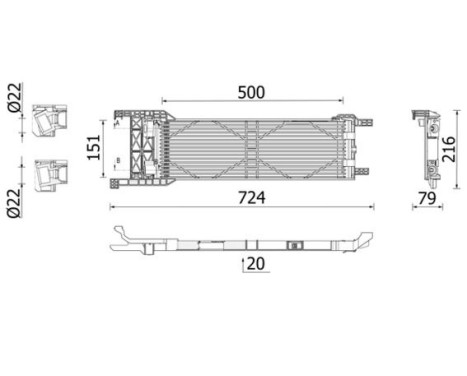 Oil cooler, automatic transmission