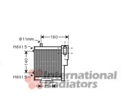 Oil Cooler, engine oil 03003265 Van Wezel, Image 2