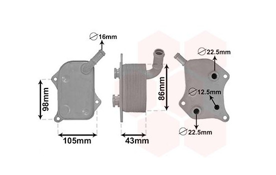 Oil Cooler, engine oil 03003414 International Radiators