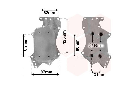 Oil Cooler, engine oil 03013707 International Radiators