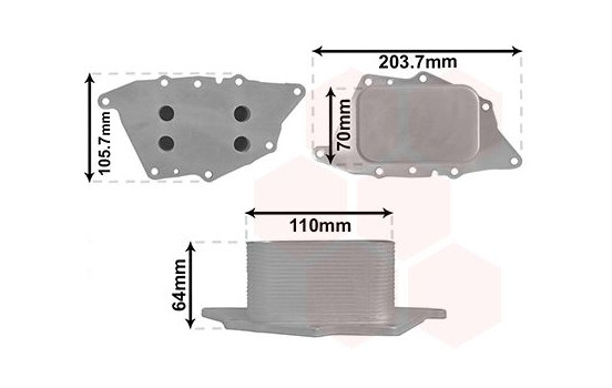 Oil Cooler, engine oil 06013700 International Radiators