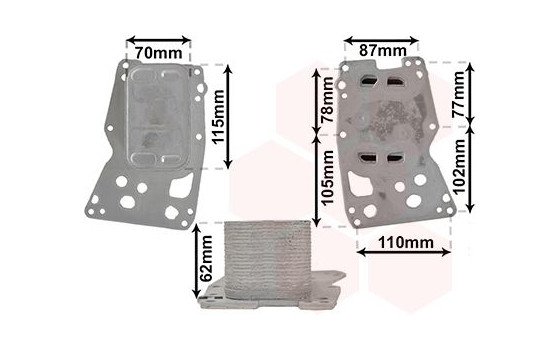 Oil Cooler, engine oil 06013715 International Radiators